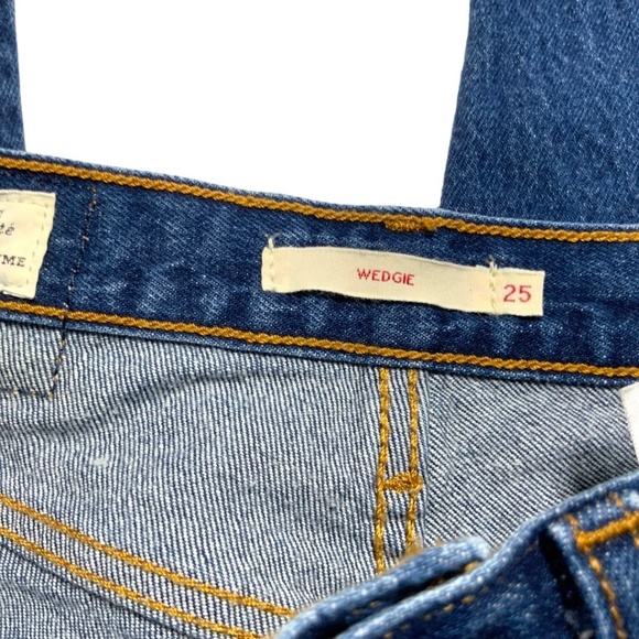 LEVI’S Premium Denim Wedgie Jeans Medium Wash 5 Pocket US Sz 25 - Picture 4 of 11